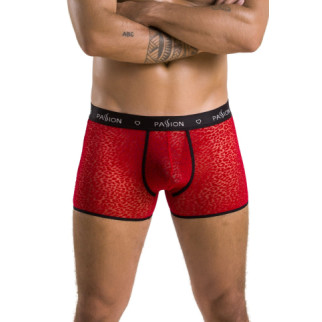 Чоловічі прозорі боксери Passion 046 Short Parker L/XL Red, сітка, під леопард - Інтернет-магазин спільних покупок ToGether