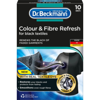 Серветки для поновлення чорного кольору тканини Dr. Beckmann 4008455558615 10 шт - Інтернет-магазин спільних покупок ToGether