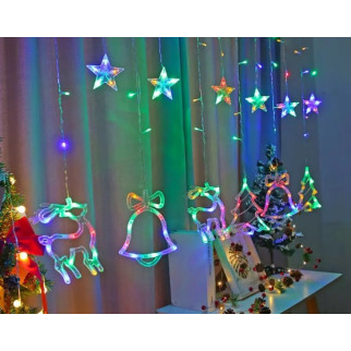 Світлодіодна гірлянда штора 138 LED SK Різдвяна 53730608 2.5 м мультиколор - Інтернет-магазин спільних покупок ToGether
