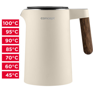 Електричний чайник швидкісного кип'ятіння NORWOOD VANILLA із регулюванням температури 1,5 л Concept Чехія - Інтернет-магазин спільних покупок ToGether