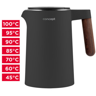 Електричний чайник швидкісного кип'ятіння NORWOOD темно-сірий із регулюванням температури 1,5 л Concept RK3305 - Інтернет-магазин спільних покупок ToGether