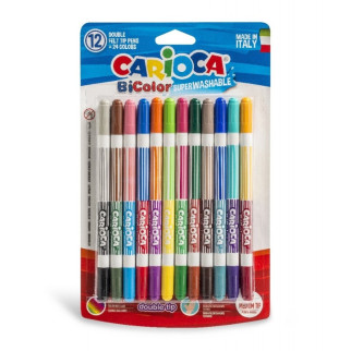 Фломастери двосторонні для малювання Carioca Bi-Color 42265 24 кольори - Інтернет-магазин спільних покупок ToGether