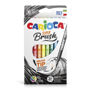 Фломастери для малювання Carioca Brush 42937 10 кольорів - Інтернет-магазин спільних покупок ToGether