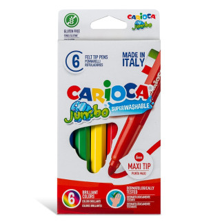 Фломастери для малювання Carioca Jumbo 40568 6 кольорів - Інтернет-магазин спільних покупок ToGether
