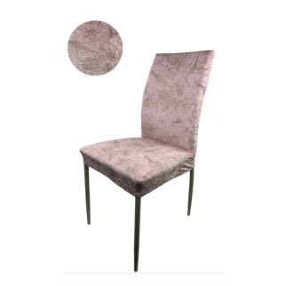 Чохол на стілець універсальний Evibu Туреччина Велюр текстурний 50700 рожевий - Інтернет-магазин спільних покупок ToGether