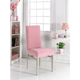 Чохол на стілець універсальний пудровий квадратик Evibu Туреччина 50188 - Інтернет-магазин спільних покупок ToGether