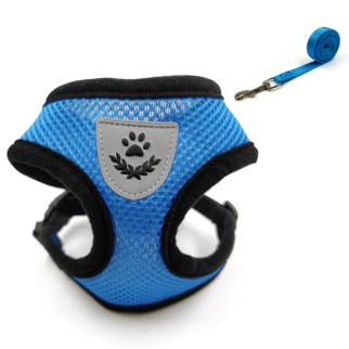 Шлейка для собак з повідцем 12061 S блакитна - Інтернет-магазин спільних покупок ToGether