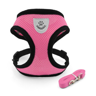 Шлейка для собак з повідцем 12070 L рожева - Інтернет-магазин спільних покупок ToGether