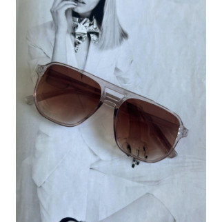 Сонцезахисні окуляри з подвійною переносицею авіатори Бежевий  (0734) - Інтернет-магазин спільних покупок ToGether