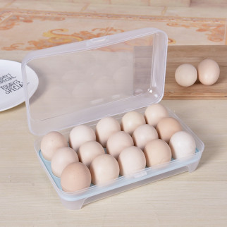 Контейнер-органайзер для зберігання яєць на 15 осередків 14404 15х24 см блакитний - Інтернет-магазин спільних покупок ToGether