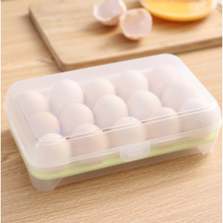 Контейнер-органайзер для зберігання яєць на 15 осередків 14405 15х24 см салатовий - Інтернет-магазин спільних покупок ToGether