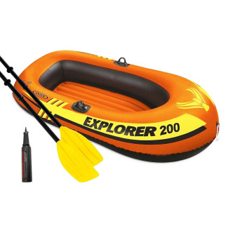 Напівторамісний надувний човен Intex 58331 (58330-1) Explorer 200 Set, 185 х 94 см, (весла, міні насос). 2-х - Інтернет-магазин спільних покупок ToGether