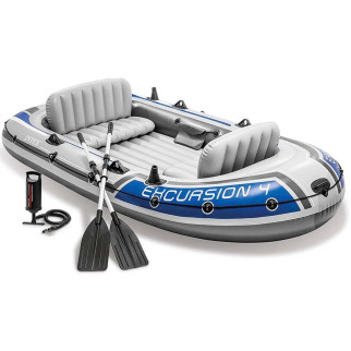 Чотиримісний надувний човен Intex 68324 Excursion 4 Set, 315 х 165 см, (весла, ручний насос). 3-х камерний - Інтернет-магазин спільних покупок ToGether