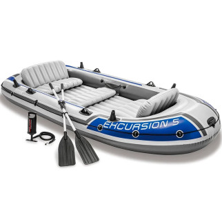 П'ятимісний надувний човен Intex 68325 Excursion 5 Set, 366 х 168 см (весла, ручний насос). 3-х камерний - Інтернет-магазин спільних покупок ToGether