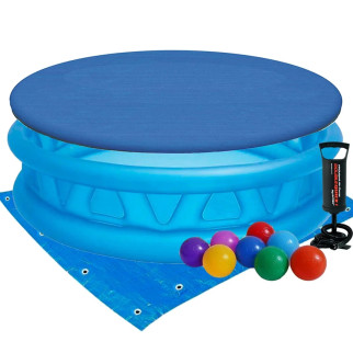 Дитячий надувний басейн Intex 58431-3 «Літаюча тарілка», 188 х 46 см, з кульками 10 шт, тентом, підстилкою та - Інтернет-магазин спільних покупок ToGether