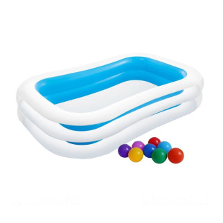 Дитячий басейн Intex 56483-1 «Сімейний», 262 х 175 х 56 см, з кульками 10 шт - Інтернет-магазин спільних покупок ToGether