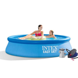 Надувний басейн Intex 28108 - 3, 244 х 61 см (1 250 л/год, тент, підстилка, насос) - Інтернет-магазин спільних покупок ToGether