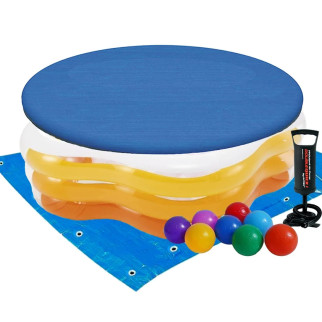 Дитячий надувний басейн Intex 56495-3 «Морська зірка», 183 х 180 х 53 см, жовтий, з кульками 10 шт, тентом, - Інтернет-магазин спільних покупок ToGether