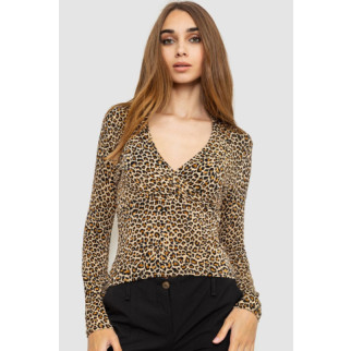 Блуза, колір бежево-коричневий, 186R235 - Інтернет-магазин спільних покупок ToGether