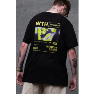 Оверсайз футболка з принтом Without pop culture black - Інтернет-магазин спільних покупок ToGether
