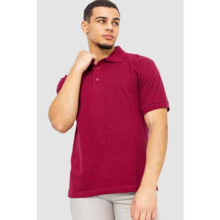 Поло чоловіче однотонне, колір бордовий, 244R015 - Інтернет-магазин спільних покупок ToGether