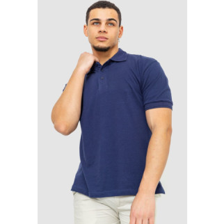 Поло чоловіче однотонне, колір темно-синій, 244R015 - Інтернет-магазин спільних покупок ToGether