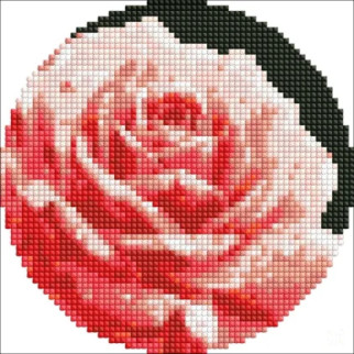 Алмазна мозаїка на круглому підрамнику "Досконала троянда" AM-R7919 з АВ стразами d19см - Інтернет-магазин спільних покупок ToGether