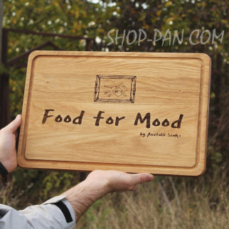 Кухонна дошка з гравіруванням food for mood - Інтернет-магазин спільних покупок ToGether