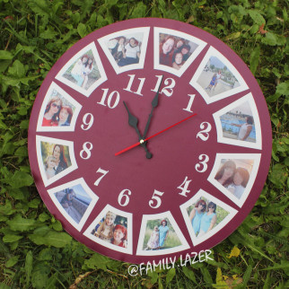 Настінний годинник із гравіюванням, Годинник 04 з Вашими фото/ВФ друк - Інтернет-магазин спільних покупок ToGether
