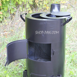 Піч-буржуйка SHOP-PAN 3 мм із варильною поверхнею на дровах для внутрішнього нагрівання приміщень - Інтернет-магазин спільних покупок ToGether