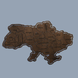 Мапа України з дерева на стіну - Інтернет-магазин спільних покупок ToGether
