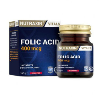 Дієтична добавка Фолієва кислота Вітамін жіночого здоров'я NUTRAXIN 100 таблеток Biota - Інтернет-магазин спільних покупок ToGether