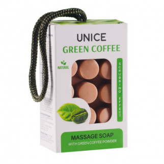 Натуральне масажне мило-скраб з зеленої кави 120 г Unice - Інтернет-магазин спільних покупок ToGether