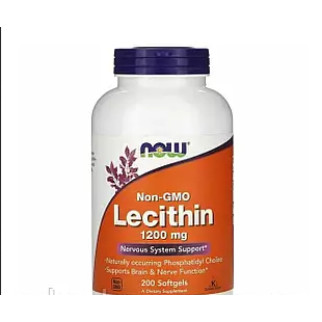 Лецитин, Lecithin, Now Foods, 1200 мг, 200 гелевих капсул - Інтернет-магазин спільних покупок ToGether