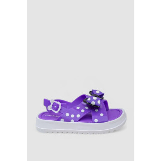 Босоніжки дитячі для дівчаток у горох, колір фіолетовий, 243R8434-13 - Інтернет-магазин спільних покупок ToGether