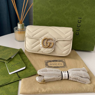 Жіноча шкіряна сумка Гуччи Gucci  Mormont GG Milk mini Люкс копія - Інтернет-магазин спільних покупок ToGether