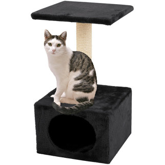Кігтеточка для котів з будиночком Flamingo Sassiere, 54.5 см х 30 см х 30 см, чорний - Інтернет-магазин спільних покупок ToGether