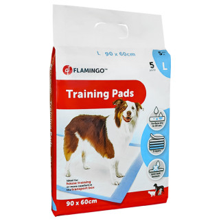 Пелюшка одноразова для собак Flamingo Training Pads Puppy, 90 см х 60 см, 5 шт - Інтернет-магазин спільних покупок ToGether