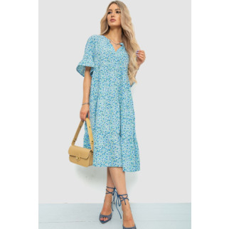 Плаття з квітковим принтом, колір блакитний, 102R5251 - Інтернет-магазин спільних покупок ToGether
