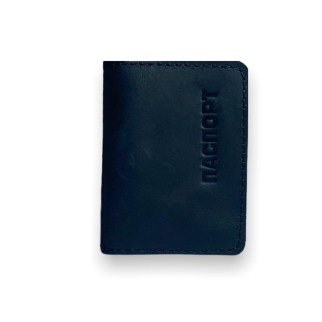 Обкладинка для паспорта BagWay ID паспорта документів шкіра ручна робота 4 відділи розм10.5х8х0.5см чорний - Інтернет-магазин спільних покупок ToGether