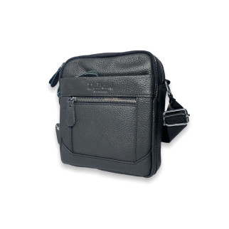 Чоловіча сумка через плече з натуральної шкіри Dr.Bond G223,два відділи, 2кишені, розмір20*18*7см чорна - Інтернет-магазин спільних покупок ToGether