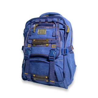 Рюкзак брезентовий середнього розміру EP98208, два відділи, фронтальні кишені розмір 40*30*15см синій - Інтернет-магазин спільних покупок ToGether
