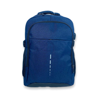 Рюкзак міський 613 два відділи кишеня на лицевій стороні внутрішні кишені USB-розʼєм розм. 45х30х15 синій - Інтернет-магазин спільних покупок ToGether