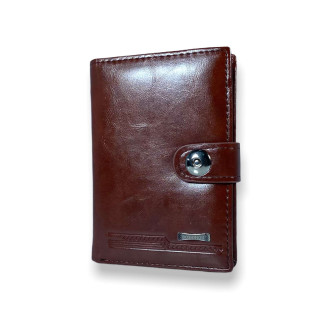 Чоловічий гаманець Bohshihou 302B-3 із шкірзамінника застібка-кнопка розмір:14*11*2 5 см коричневий - Інтернет-магазин спільних покупок ToGether