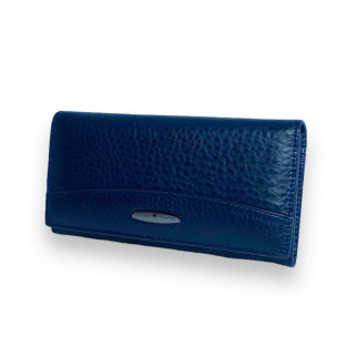 Жіночий гаманець Kochi натуральна шкіра 4 відділи 2 на блискавці розмір: 18*10*3 см синій - Інтернет-магазин спільних покупок ToGether