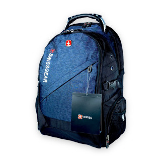 Міський рюкзак з чохлом від дощу  30 л, три відділення, USB розʼєм, розмір: 50*30*20 см, синій - Інтернет-магазин спільних покупок ToGether