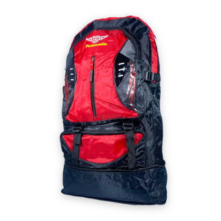 Рюкзак туристичний з розширенням, один відділ, 3 фронтальні кишені, 35 л розмір: 50(62)*35*17 см, червоний - Інтернет-магазин спільних покупок ToGether