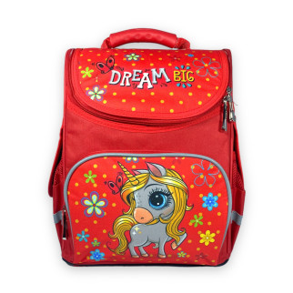 Шкільний рюкзак для дівчинки Space один відділ фронтальна кишеня бічні кишені розмір 33*28*15 червоний - Інтернет-магазин спільних покупок ToGether