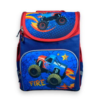 Шкільний рюкзак для хлопчика Space один відділ фронтальна кишеня бічні кишені розмір 33*28*15, синьо-червоний - Інтернет-магазин спільних покупок ToGether