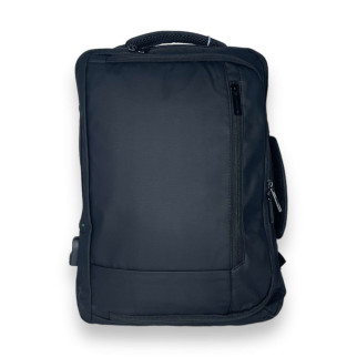 Рюкзак міський, 15л, три відділення, фронтальна кишеня, внутрішні кишені, USB+кабель, розмір 40*27*12см, чорний - Інтернет-магазин спільних покупок ToGether